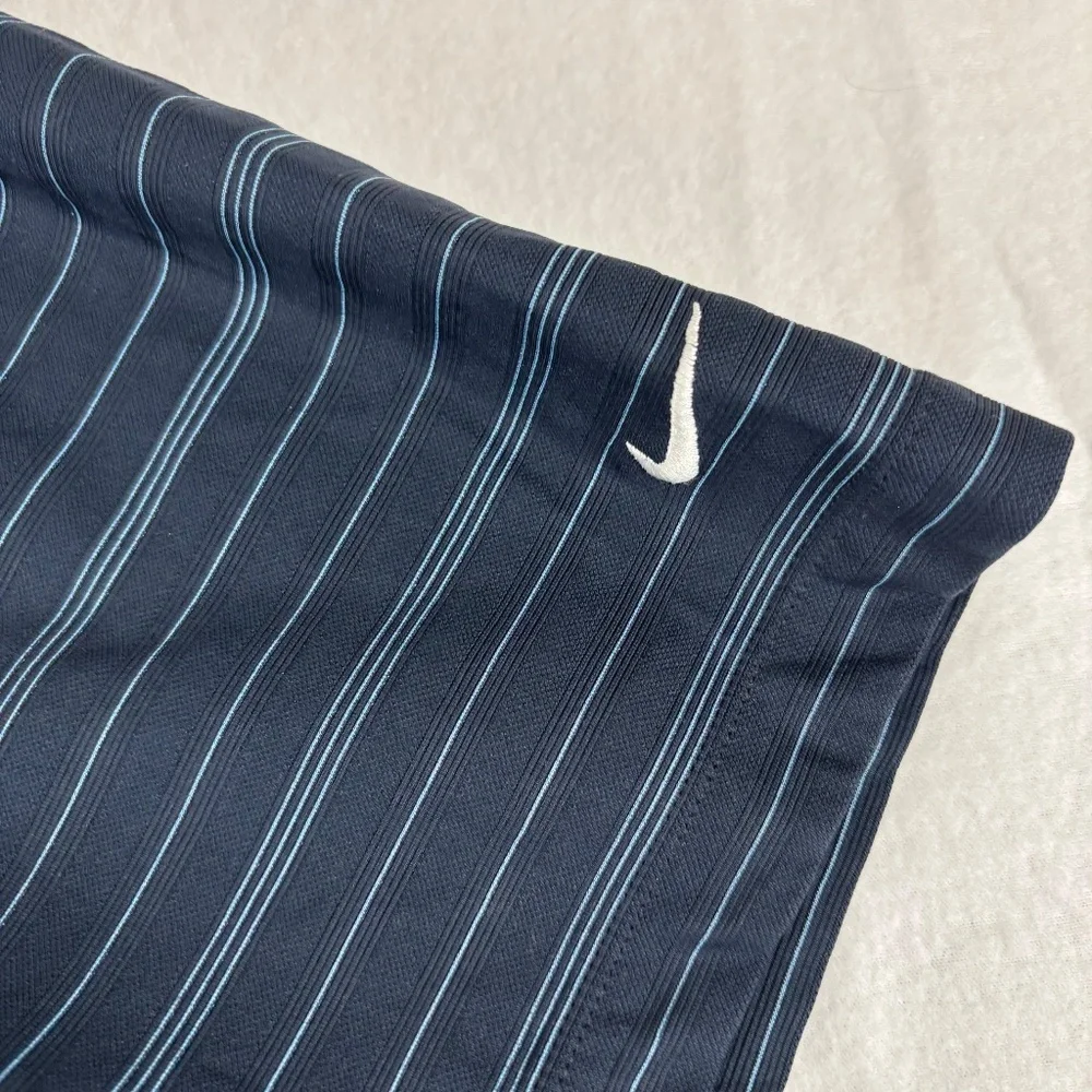 Nike, Golf Polo Shirt, Men's XXL, Dark Blue Gray stripes,‎ Fit Dri